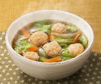 ふんわり鶏つみれ(あごだしスープ付)