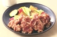 若鶏ひとくちステーキ(オニオンソース)
