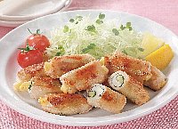若鶏のチーズと大葉巻