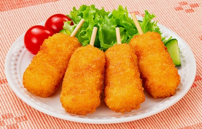 国産若鶏のチーズ串カツ