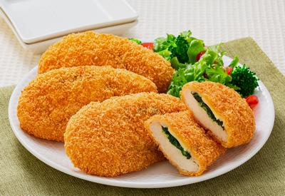 ほうれん草とチーズのチキンカツレツ